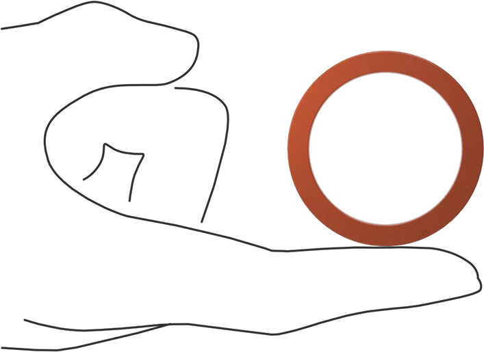 Kare Profilli Yüksek Sıcaklık Silikon O-Ring, 3/16 Kesirli Genişlik, Dash Numarası 325