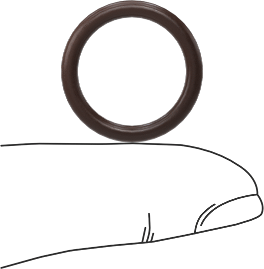 Kimyasala Dayanıklı Viton® Floroelastomer O-Ring, Kahverengi, 2.5 mm Genişlik, 16 mm İç Çap