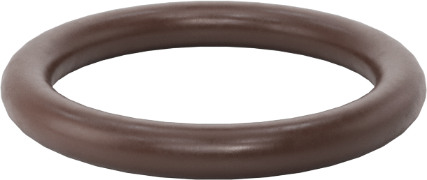 Kimyasala Dayanıklı Viton® Floroelastomer O-Ring, Kahverengi, 2.5 mm Genişlik, 16 mm İç Çap