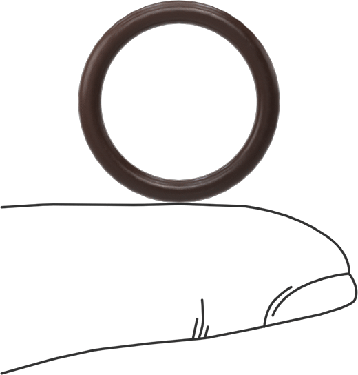 Kimyasala Dayanıklı Viton® Floroelastomer O-Ring, Kahverengi, 2.5 mm Genişlik, 17 mm İç Çap