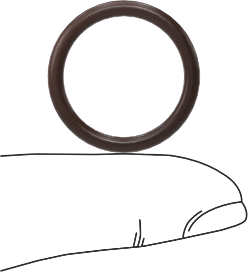 Kimyasala Dayanıklı Viton® Floroelastomer O-Ring, Kahverengi, 2.5 mm Genişlik, 19 mm İç Çap