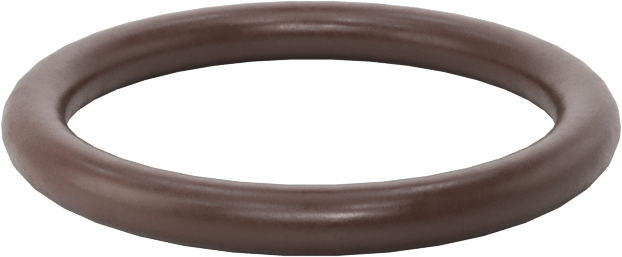 Kimyasala Dayanıklı Viton® Floroelastomer O-Ring, Kahverengi, 2.5 mm Genişlik, 19 mm İç Çap