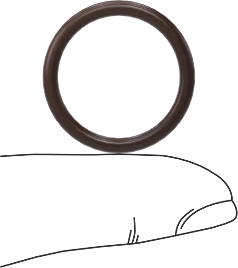 Kimyasala Dayanıklı Viton® Floroelastomer O-Ring, Kahverengi, 2.5 mm Genişlik, 20 mm İç Çap