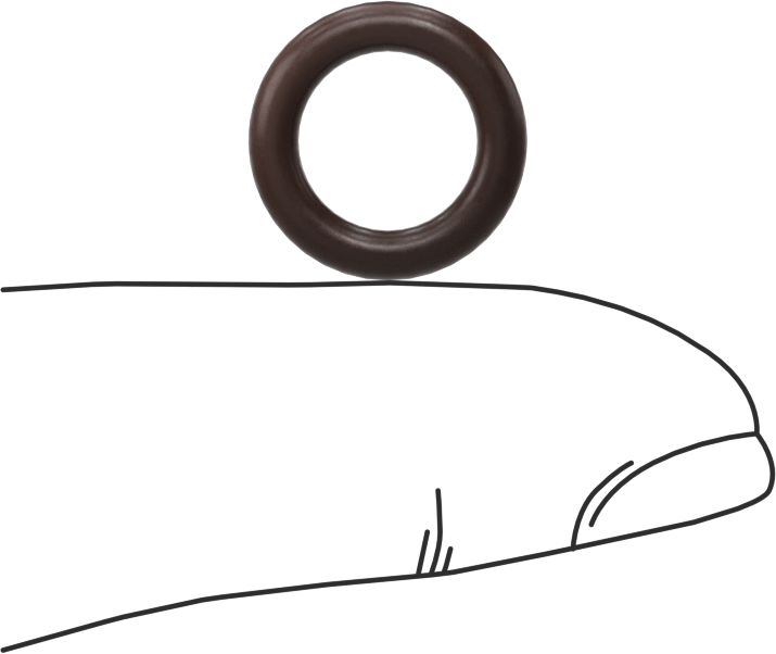 Kimyasala Dayanıklı Viton® Floroelastomer O-Ring, Kahverengi, 2.5 mm Genişlik, 9 mm İç Çap