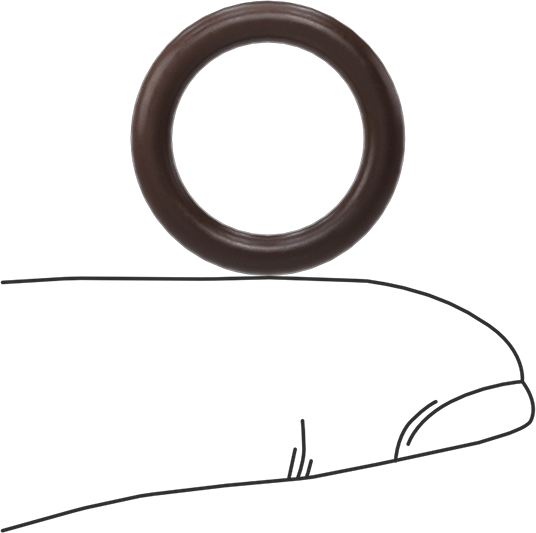 Kimyasala Dayanıklı Viton® Floroelastomer O-Ring, Kahverengi, 3 mm Genişlik, 14 mm İç Çap