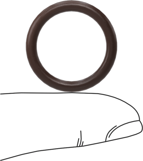 Kimyasala Dayanıklı Viton® Floroelastomer O-Ring, Kahverengi, 3 mm Genişlik, 19 mm İç Çap