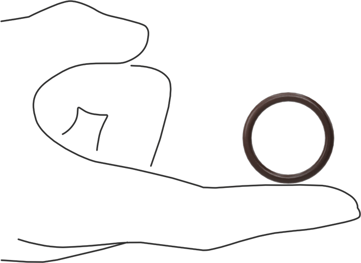 Kimyasala Dayanıklı Viton® Floroelastomer O-Ring, Kahverengi, 3 mm Genişlik, 24 mm İç Çap