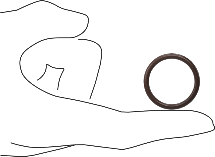 Kimyasala Dayanıklı Viton® Floroelastomer O-Ring, Kahverengi, 3 mm Genişlik, 25 mm İç Çap