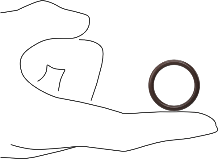 Kimyasala Dayanıklı Viton® Floroelastomer O-Ring, Kahverengi, 3 mm Genişlik, 22 mm İç Çap