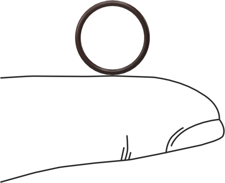 Kimyasala Dayanıklı Viton® Floroelastomer O-Ring, Kahverengi, 1 mm Genişlik, 11 mm İç Çap