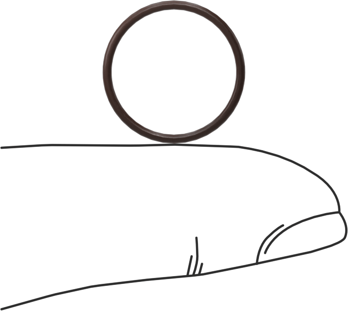Kimyasala Dayanıklı Viton® Floroelastomer O-Ring, Kahverengi, 1 mm Genişlik, 14 mm İç Çap