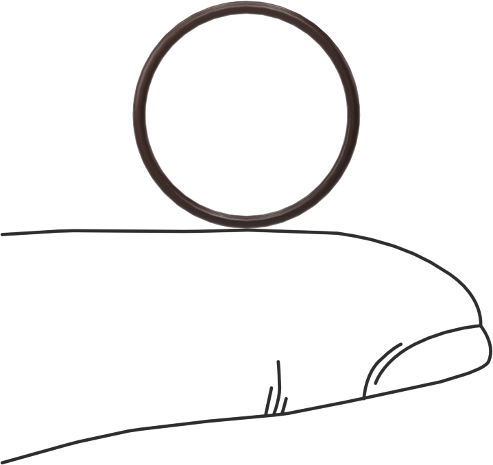 Kimyasala Dayanıklı Viton® Floroelastomer O-Ring, Kahverengi, 1 mm Genişlik, 16 mm İç Çap