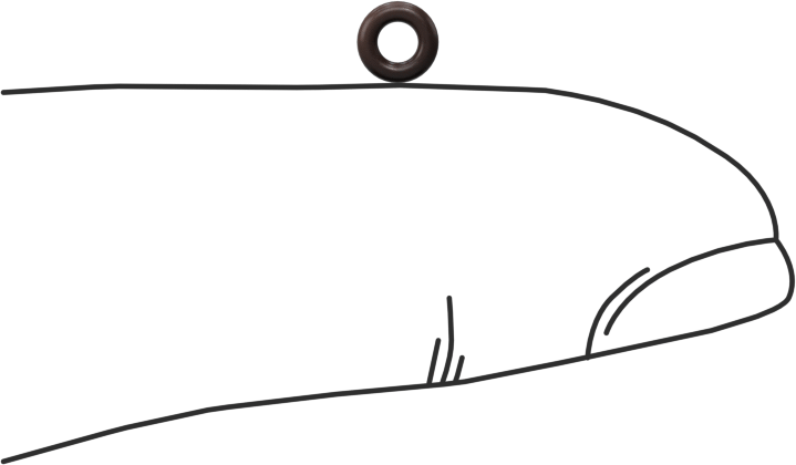 Kimyasala Dayanıklı Viton® Floroelastomer O-Ring, Kahverengi, 1 mm Genişlik, 2 mm İç Çap