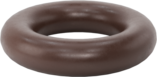 Kimyasala Dayanıklı Viton® Floroelastomer O-Ring, Kahverengi, 1 mm Genişlik, 2.5 mm İç Çap
