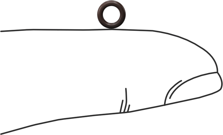 Kimyasala Dayanıklı Viton® Floroelastomer O-Ring, Kahverengi, 1 mm Genişlik, 3 mm İç Çap