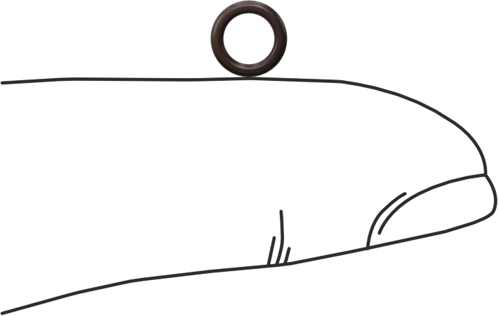Kimyasala Dayanıklı Viton® Floroelastomer O-Ring, Kahverengi, 1 mm Genişlik, 4 mm İç Çap