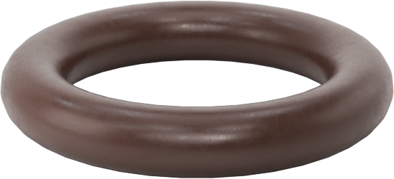 Kimyasala Dayanıklı Viton® Floroelastomer O-Ring, Kahverengi, 1 mm Genişlik, 4 mm İç Çap