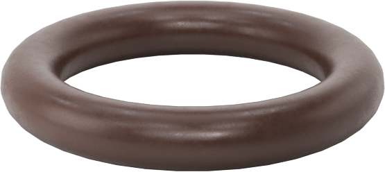 Kimyasala Dayanıklı Viton® Floroelastomer O-Ring, Kahverengi, 1 mm Genişlik, 4.5 mm İç Çap