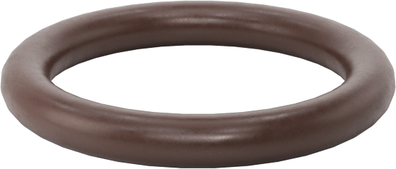Kimyasala Dayanıklı Viton® Floroelastomer O-Ring, Kahverengi, 1 mm Genişlik, 6 mm İç Çap