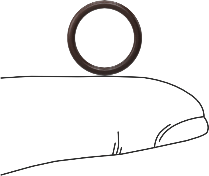 Kimyasala Dayanıklı Viton® Floroelastomer O-Ring, Kahverengi, 1.5 mm Genişlik, 11 mm İç Çap