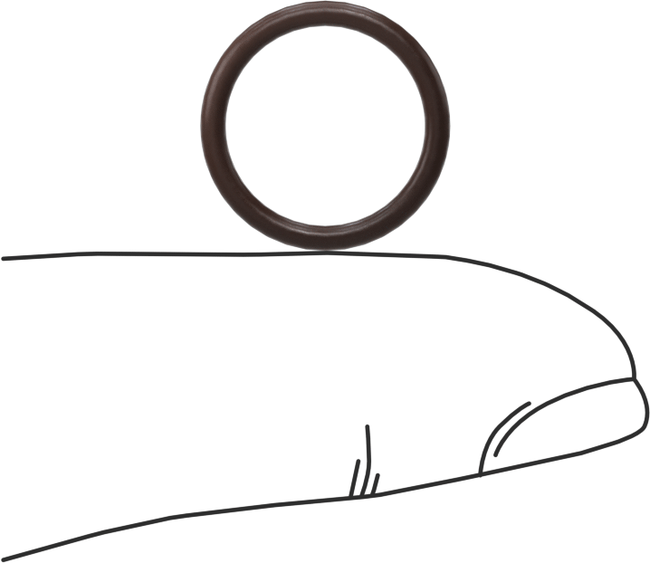 Kimyasala Dayanıklı Viton® Floroelastomer O-Ring, Kahverengi, 1.5 mm Genişlik, 12 mm İç Çap