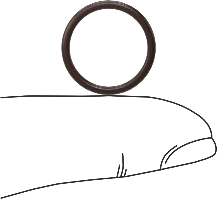 Kimyasala Dayanıklı Viton® Floroelastomer O-Ring, Kahverengi, 1.5 mm Genişlik, 14 mm İç Çap