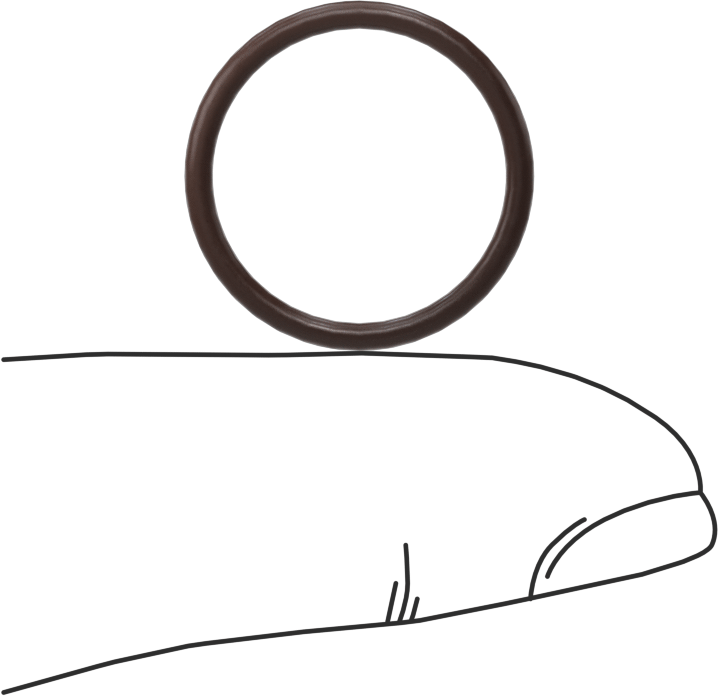 Kimyasala Dayanıklı Viton® Floroelastomer O-Ring, Kahverengi, 1.5 mm Genişlik, 16 mm İç Çap