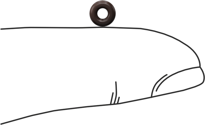Kimyasala Dayanıklı Viton® Floroelastomer O-Ring, Kahverengi, 1.5 mm Genişlik, 2 mm İç Çap