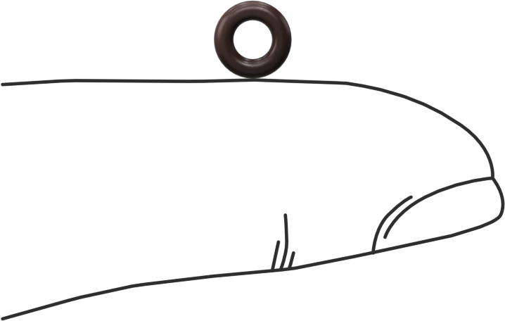 Kimyasala Dayanıklı Viton® Floroelastomer O-Ring, Kahverengi, 1.5 mm Genişlik, 3 mm İç Çap