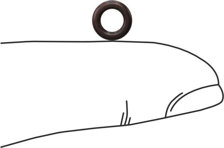 Kimyasala Dayanıklı Viton® Floroelastomer O-Ring, Kahverengi, 1.5 mm Genişlik, 4 mm İç Çap