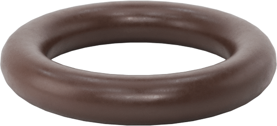 Kimyasala Dayanıklı Viton® Floroelastomer O-Ring, Kahverengi, 1.5 mm Genişlik, 6 mm İç Çap