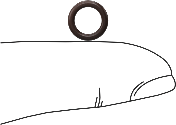 Kimyasala Dayanıklı Viton® Floroelastomer O-Ring, Kahverengi, 1.5 mm Genişlik, 6 mm İç Çap