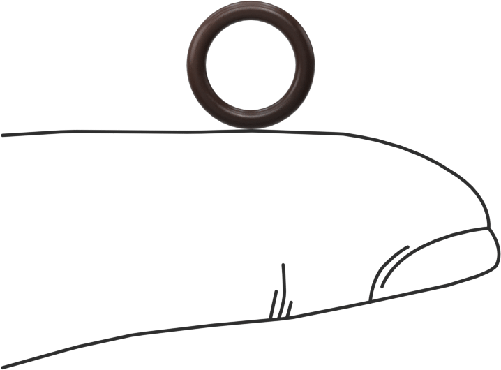 Kimyasala Dayanıklı Viton® Floroelastomer O-Ring, Kahverengi, 1.5 mm Genişlik, 7 mm İç Çap