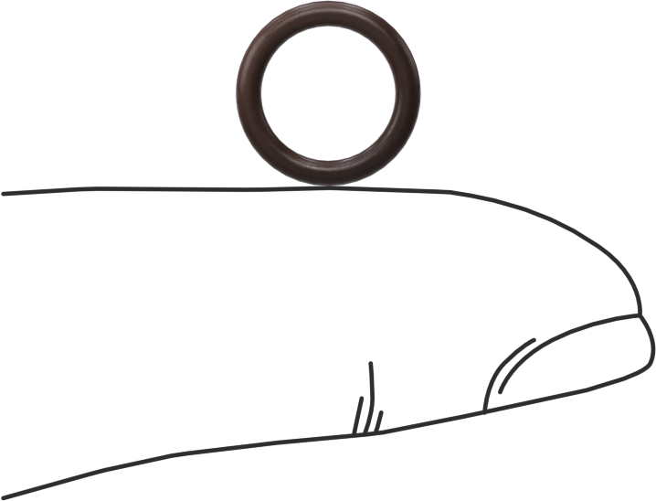 Kimyasala Dayanıklı Viton® Floroelastomer O-Ring, Kahverengi, 1.5 mm Genişlik, 8 mm İç Çap