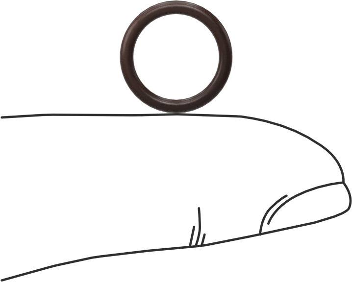 Kimyasala Dayanıklı Viton® Floroelastomer O-Ring, Kahverengi, 1.5 mm Genişlik, 9.5 mm İç Çap