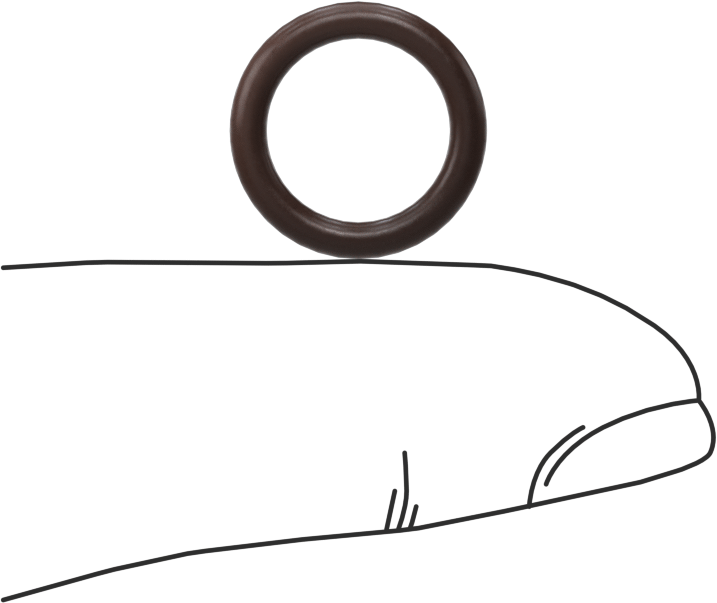 Kimyasala Dayanıklı Viton® Floroelastomer O-Ring, Kahverengi, 2 mm Genişlik, 10 mm İç Çap