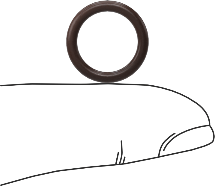 Kimyasala Dayanıklı Viton® Floroelastomer O-Ring, Kahverengi, 2 mm Genişlik, 11 mm İç Çap