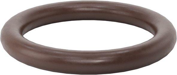 Kimyasala Dayanıklı Viton® Floroelastomer O-Ring, Kahverengi, 2 mm Genişlik, 12 mm İç Çap