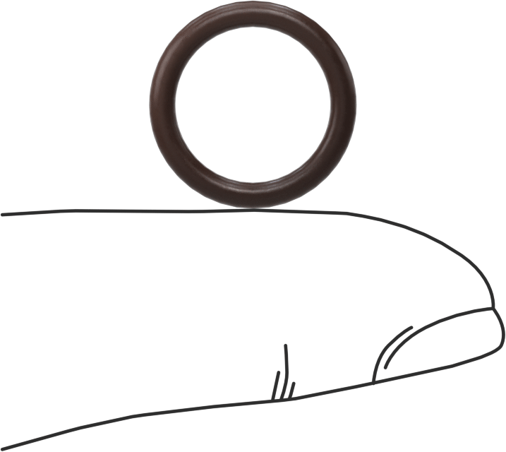 Kimyasala Dayanıklı Viton® Floroelastomer O-Ring, Kahverengi, 2 mm Genişlik, 12 mm İç Çap