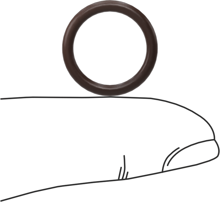 Kimyasala Dayanıklı Viton® Floroelastomer O-Ring, Kahverengi, 2 mm Genişlik, 13 mm İç Çap