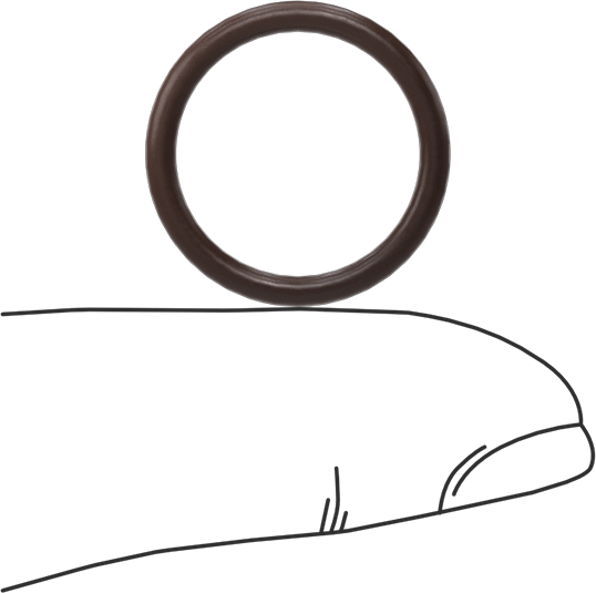 Kimyasala Dayanıklı Viton® Floroelastomer O-Ring, Kahverengi, 2 mm Genişlik, 16 mm İç Çap