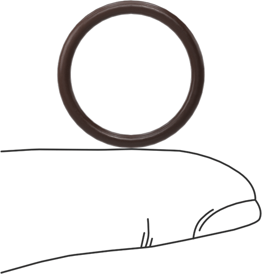 Kimyasala Dayanıklı Viton® Floroelastomer O-Ring, Kahverengi, 2 mm Genişlik, 18 mm İç Çap