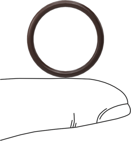 Kimyasala Dayanıklı Viton® Floroelastomer O-Ring, Kahverengi, 2 mm Genişlik, 19 mm İç Çap