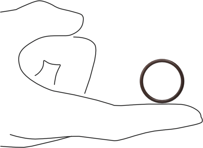 Kimyasala Dayanıklı Viton® Floroelastomer O-Ring, Kahverengi, 2 mm Genişlik, 22 mm İç Çap