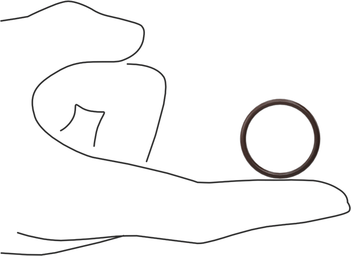 Kimyasala Dayanıklı Viton® Floroelastomer O-Ring, Kahverengi, 2 mm Genişlik, 23 mm İç Çap