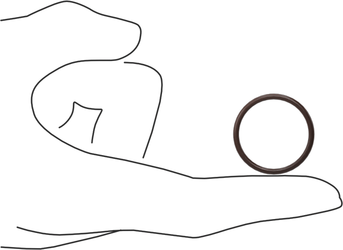 Kimyasala Dayanıklı Viton® Floroelastomer O-Ring, Kahverengi, 2 mm Genişlik, 24 mm İç Çap