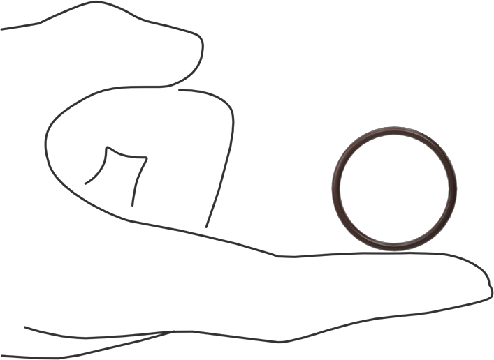 Kimyasala Dayanıklı Viton® Floroelastomer O-Ring, Kahverengi, 2 mm Genişlik, 26 mm İç Çap