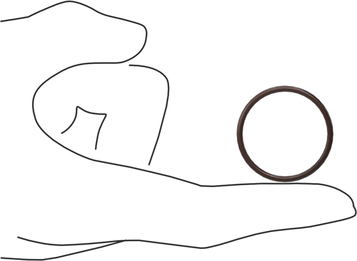 Kimyasala Dayanıklı Viton® Floroelastomer O-Ring, Kahverengi, 2 mm Genişlik, 28 mm İç Çap