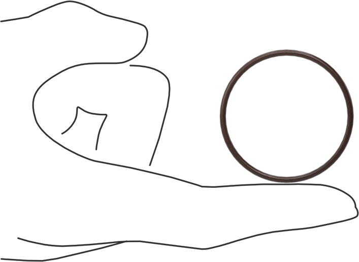 Kimyasala Dayanıklı Viton® Floroelastomer O-Ring, Kahverengi, 2 mm Genişlik, 40 mm İç Çap