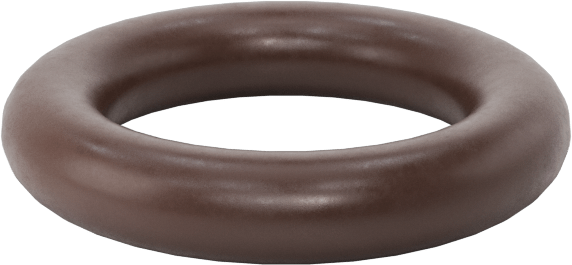 Kimyasala Dayanıklı Viton® Floroelastomer O-Ring, Kahverengi, 2 mm Genişlik, 7 mm İç Çap